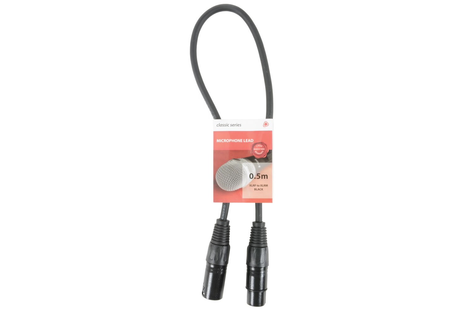 CLASSIC XLRF to XLRM LEADS 0.5m Black